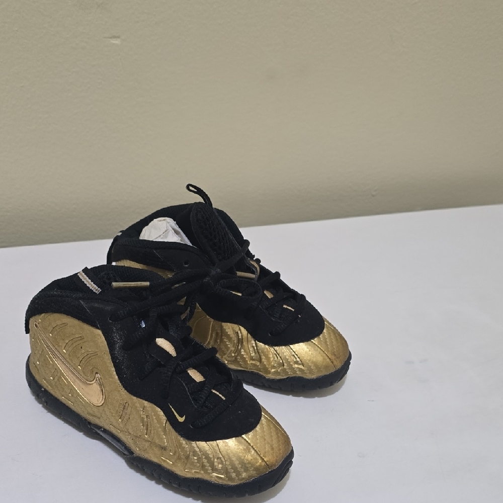 Nike Kids Black and Gold High-Top Sneakers